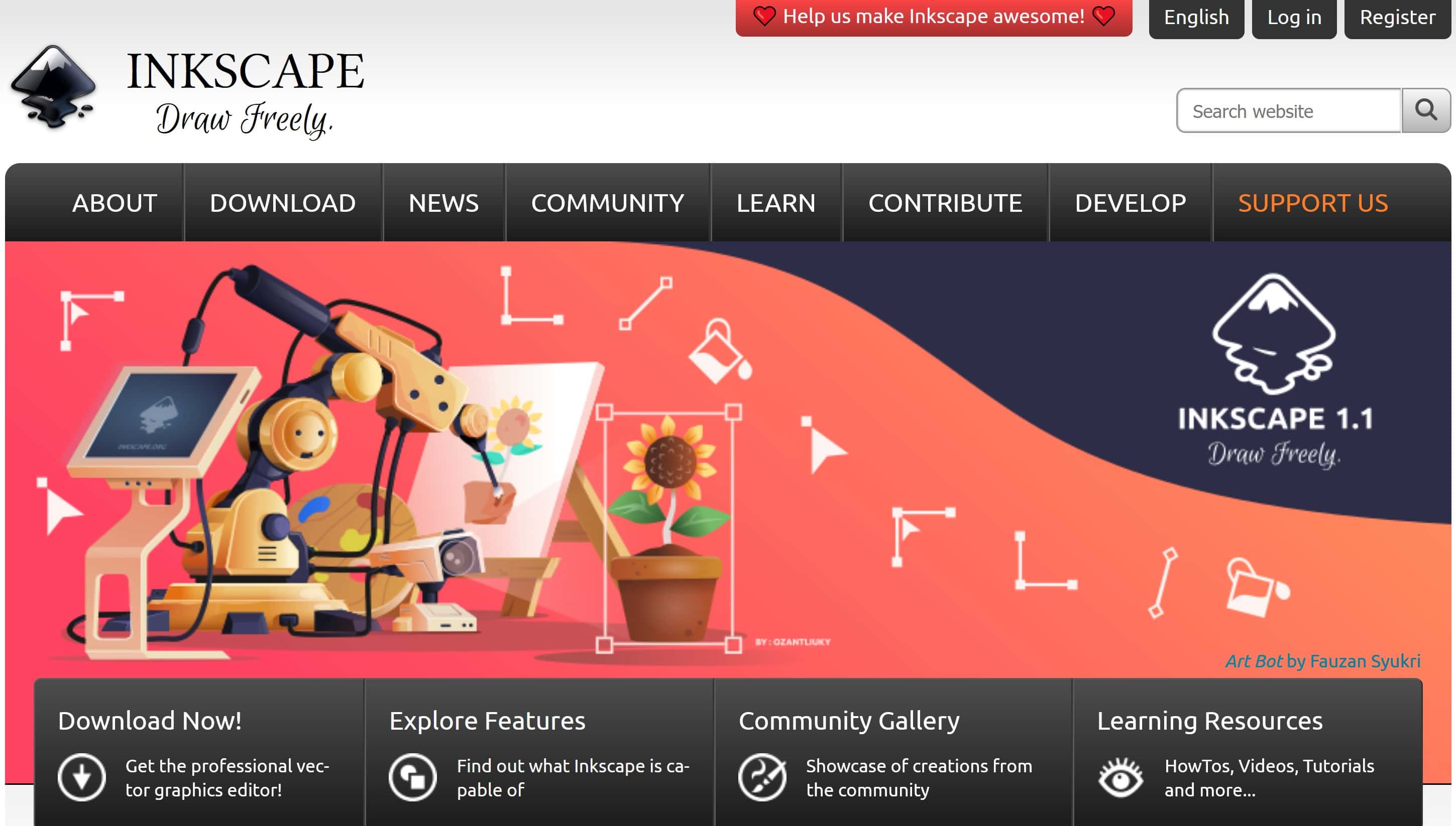 Inkscape graphic design tool free